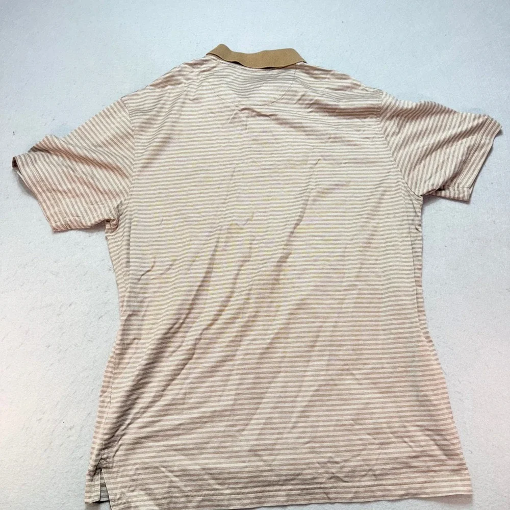 Pro tour double mercerized cotton golf polo striped XL-excellent condition sport - Picture 7 of 8